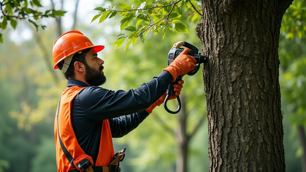 Precisely trimmed tree canopy on a Southern California property